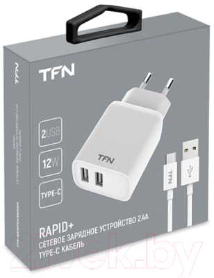 Зарядное устройство сетевое TFN TFN-WCRPD12W2U02 (белый)