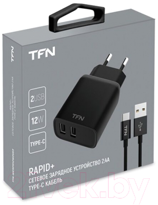 Зарядное устройство сетевое TFN TFN-WCRPD12W2U03 (черный)