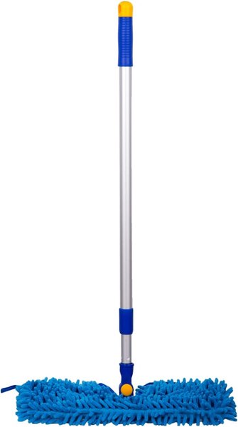 Швабра-моп OfficeClean Professional двусторонняя (алюминиевая ручка 75-130см, насадка моп микрофибра 40см)