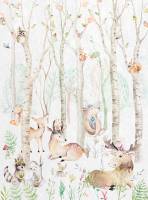 Фотообои листовые Vimala Лесные звери (270x200) - 
