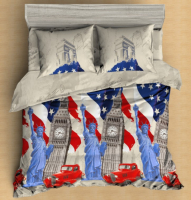 

Комплект постельного белья Amore Mio, Мако-сатин Adventure Микрофибра Евро / 24286