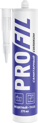 Герметик силиконовый Soudal Санитарный Profil (270мл, бесцветный) - 