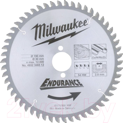 Пильный диск Milwaukee 4932346512