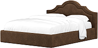 Двуспальная кровать Mebelico Афина 19 / 58848 (микровельвет, коричневый) - 