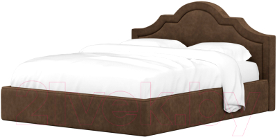Двуспальная кровать Mebelico Афина 19 / 58848 (микровельвет, коричневый)