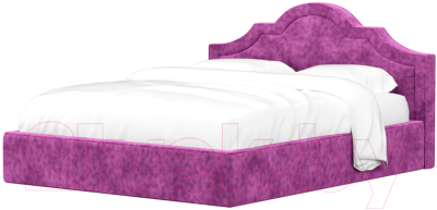 Двуспальная кровать Mebelico Афина 19 / 58846 (микровельвет, фиолетовый)