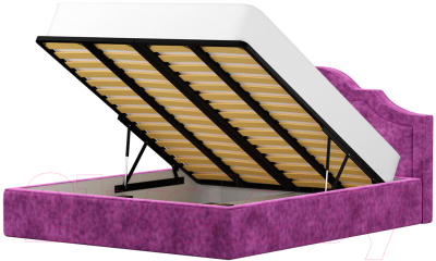 Двуспальная кровать Mebelico Афина 19 / 58846 (микровельвет, фиолетовый)
