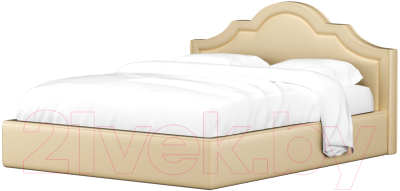 Двуспальная кровать Mebelico Афина 19 / 58845 (экокожа, бежевый)