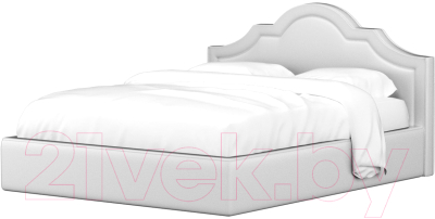 Двуспальная кровать Mebelico Афина 19 / 58844 (экокожа, белый)