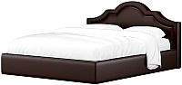 Двуспальная кровать Mebelico Афина 19 / 58843 (экокожа, коричневый) - 
