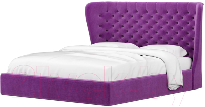 Двуспальная кровать Mebelico Далия 20 / 59008 (микровельвет, фиолетовый)