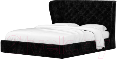 Двуспальная кровать Mebelico Далия 20 / 59009 (микровельвет, черный)