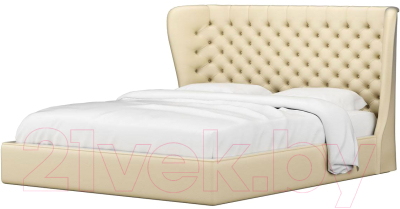 Двуспальная кровать Mebelico Далия 20 / 58181 (экокожа, бежевый)