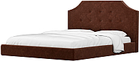 Двуспальная кровать Mebelico Кантри 21 / 59021 (микровельвет, коричневый) - 