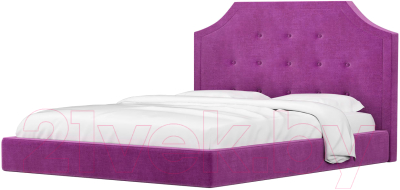 Двуспальная кровать Mebelico Кантри 21 / 59022 (микровельвет, фиолетовый)