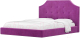 Двуспальная кровать Mebelico Кантри 21 / 59022 (микровельвет, фиолетовый) - 
