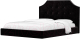Двуспальная кровать Mebelico Кантри 21 / 59023 (микровельвет, черный) - 
