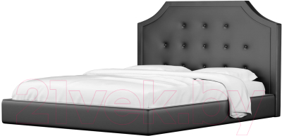 Двуспальная кровать Mebelico Кантри 21 / 59019 (экокожа, черный)