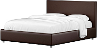 Двуспальная кровать Mebelico Кариба 22 / 58803 (экокожа, коричневый) - 