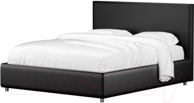 Двуспальная кровать Mebelico Кариба 22 / 58155 (экокожа, черный)
