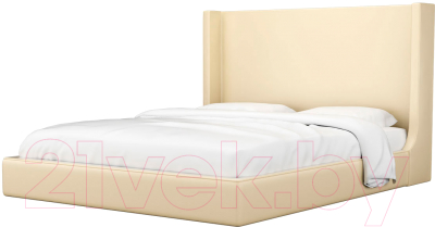 Двуспальная кровать Mebelico Ларго 23 / 59010 (экокожа, бежевый)