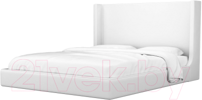 Двуспальная кровать Mebelico Ларго 23 / 59011 (экокожа, белый)