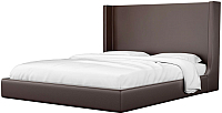 Двуспальная кровать Mebelico Ларго 23 / 58184 (экокожа, коричневый) - 
