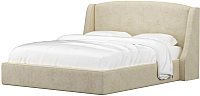 Двуспальная кровать Mebelico Лотос 24 / 58187 (микровельвет, бежевый) - 