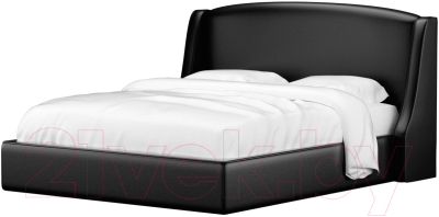 Двуспальная кровать Mebelico Лотос 24 / 58854 (экокожа, черный)