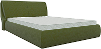 Двуспальная кровать Mebelico Принцесса 25 / 58799 (микровельвет, зеленый) - 