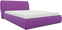 Двуспальная кровать Mebelico Принцесса 25 / 58801 (микровельвет, фиолетовый) - 