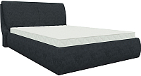 Двуспальная кровать Mebelico Принцесса 25 / 58802 (микровельвет, черный) - 