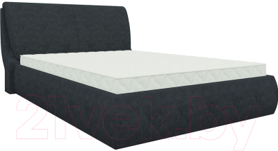 Двуспальная кровать Mebelico Принцесса 25 / 58802 (микровельвет, черный)