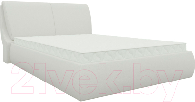 Двуспальная кровать Mebelico Принцесса 25 / 58795 (экокожа, белый)