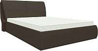 Двуспальная кровать Mebelico Принцесса 25 / 58796 (экокожа, коричневый) - 