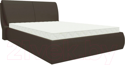 Двуспальная кровать Mebelico Принцесса 25 / 58796 (экокожа, коричневый)