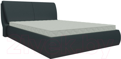 Двуспальная кровать Mebelico Принцесса 25 / 58797 (экокожа, черный)