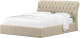 Двуспальная кровать Mebelico Сицилия 26 / 58135 (микровельвет, бежевый) - 