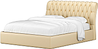 Двуспальная кровать Mebelico Сицилия 26 / 58811 (экокожа, бежевый) - 