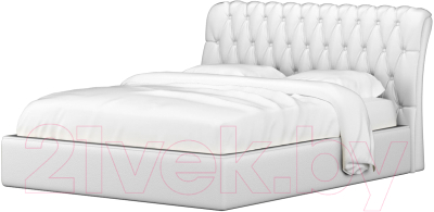 Двуспальная кровать Mebelico Сицилия 26 / 58812 (экокожа, белый)
