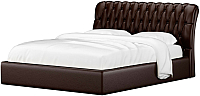 Двуспальная кровать Mebelico Сицилия 26 / 58813 (экокожа, коричневый) - 