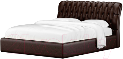 Двуспальная кровать Mebelico Сицилия 26 / 58813 (экокожа, коричневый)