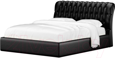 Двуспальная кровать Mebelico Сицилия 26 / 58814 (экокожа, черный)