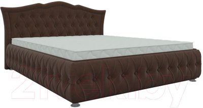 Двуспальная кровать Mebelico Герда 27 / 58391 (микровельвет, коричневый)
