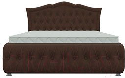 Двуспальная кровать Mebelico Герда 27 / 58391 (микровельвет, коричневый)