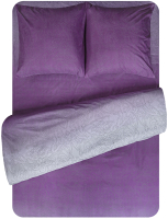 Комплект постельного белья Amore Mio Мако-сатин Grade Микрофибра Евро / 93949 (серый/сиреневый/голубой/фиолет) - 