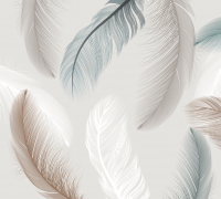 Фотообои листовые Vimala Нежные перья (270x300) - 