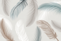 Фотообои листовые Vimala Нежные перья (270x400) - 