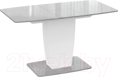 Обеденный стол ТриЯ Аризона тип 1 раздвижной (белый/ателье светлый глянец)
