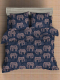 Комплект постельного белья Amore Mio Мако-сатин Elephants Микрофибра Евро / 92999 (синий/бежевый) - 